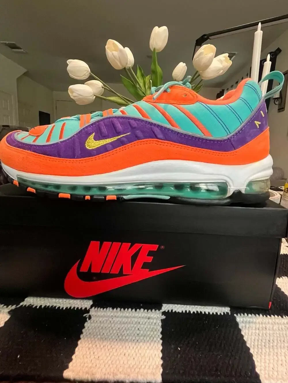 Nike Air Max 98 QS 'Cone' (Tour Yellow/Hyper Grape)